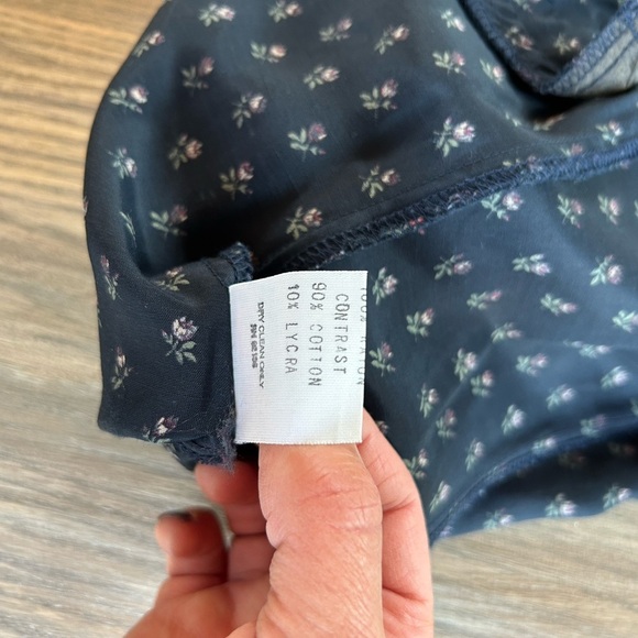 Womens Guess Navy Prairie Maxi Floral Dress Sz 5 Charming Romantic Cottagecore - Picture 7 of 12